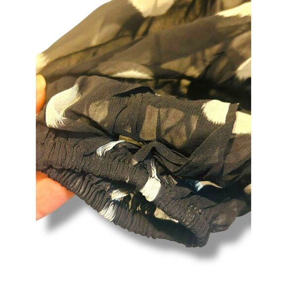 Anthropologie Maeve Black White Polka Dot Midi Dress Sheer Lined Plus Size 1X - Picture 9 of 16